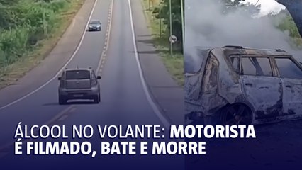 Motorista dirige em zigue-zague, mata pedestre e morre ao bater em árvore