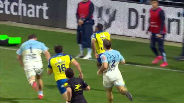 TOP 14 - Essai de Yerim FALL (ASM) - Aviron Bayonnais - ASM Clermont