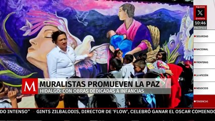 Muralistas en Hidalgo promueven la paz con obras dedicadas a niños