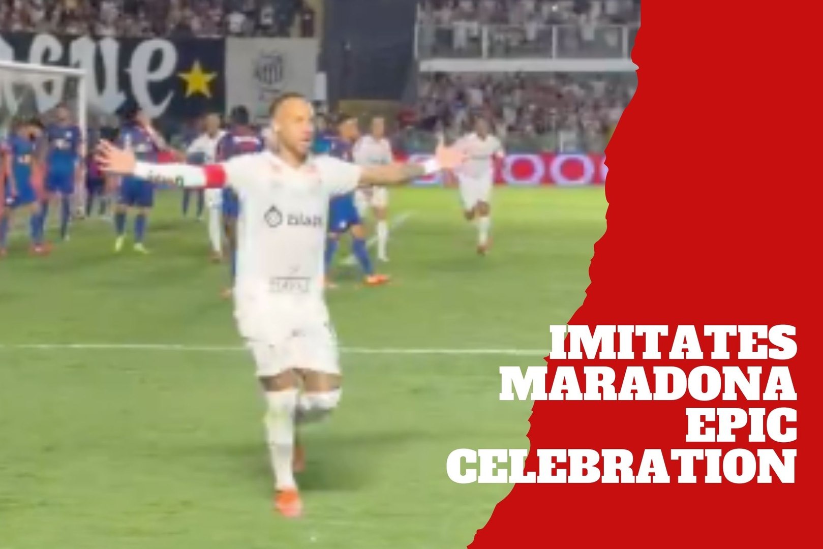 He really is back! Neymar scored an incredible free kick and celebrates as Maradona in World Cup 94