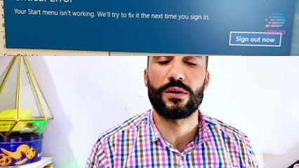 خطأ فادح يصيب نظام ويندوز 10 بعد اخر تحديث وكيف تخلصت منه ؟ How to fix Your Stat menu isn't working