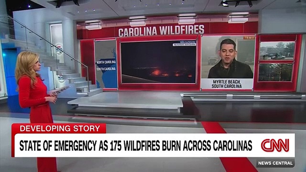 State of emergency as 175 wildfires burn across the Carolinas
