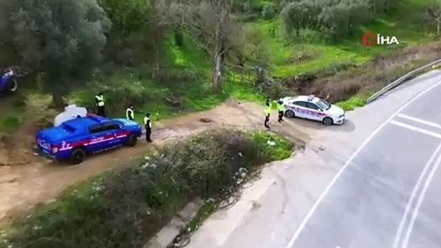 İznik İlçe Jandarma Komutanlığı dron destekli geçme yasağı denetimi gerçekleştirdi