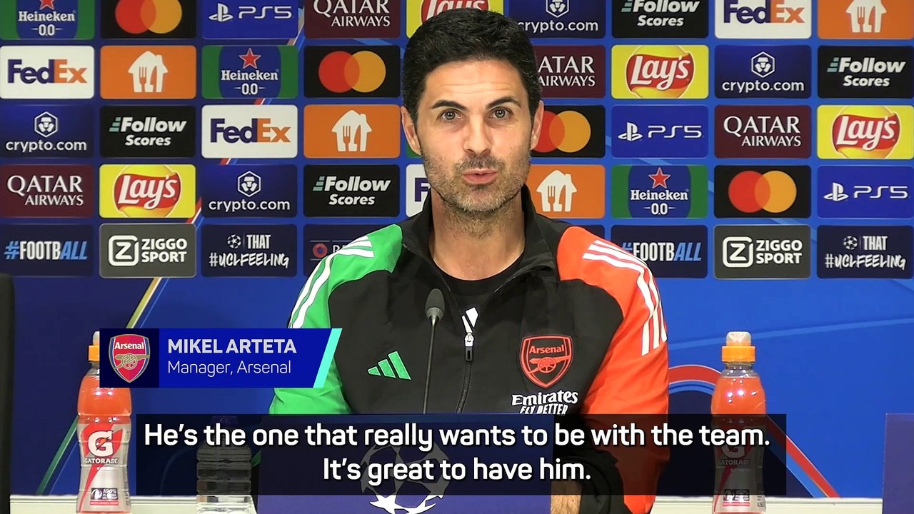 Arteta speaks about owners visit to training ground ahead of PSV tie