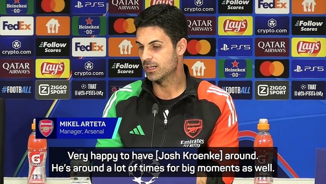Arteta speaks about owners visit to training ground ahead of PSV tie