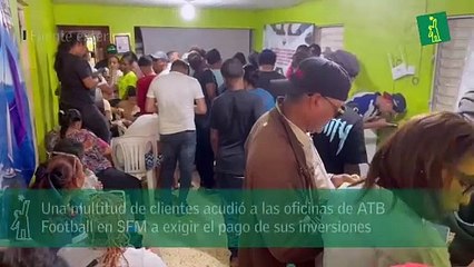 Una multitud de clientes acudió a las oficinas de ATB Football en SFM a exigir el pago de sus inversiones