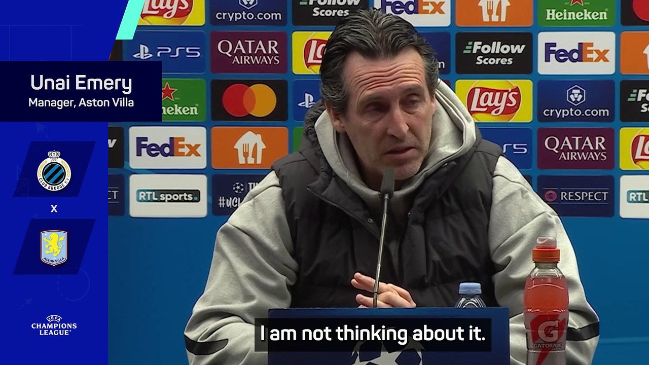 Emery 'not thinking' about Champions League triumph with Villa
