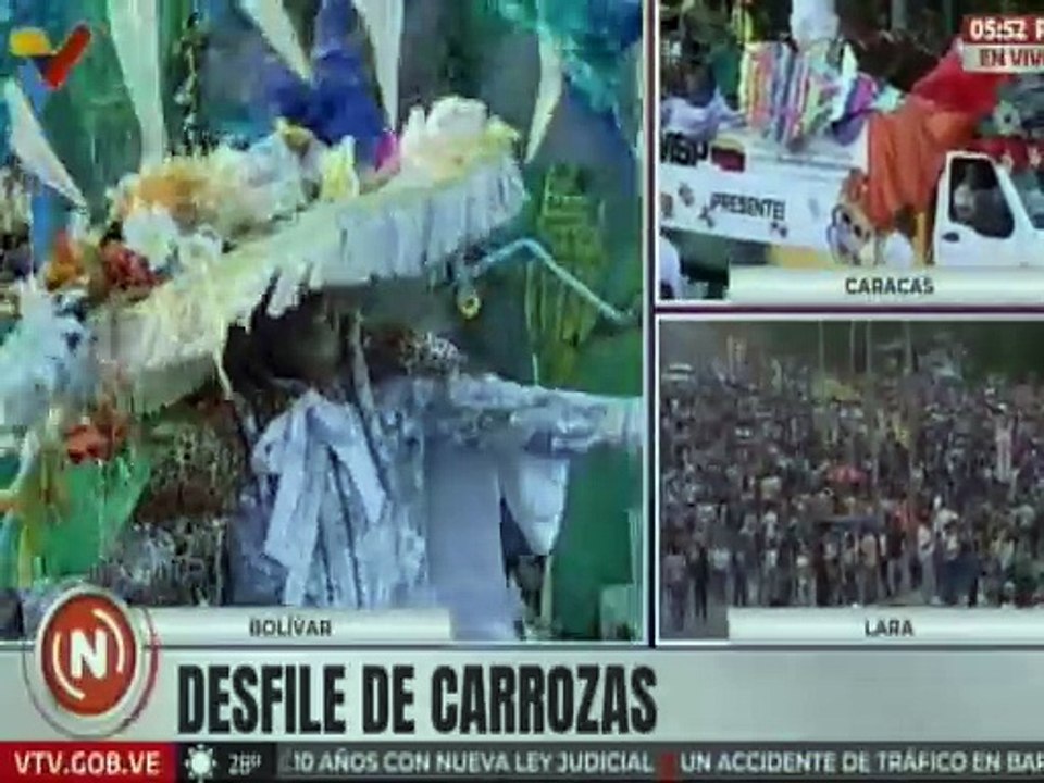 Caraqueños estallan de alegría por el desfile de carrozas en los Próceres en los Carnavales 2025