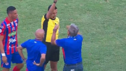 Jorge Luis Pinto explotó, gritó al árbitro y fue expulsado contra Cali