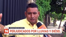 Perjudicado por la lluvias y el diesel