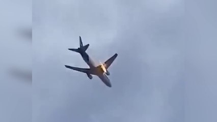 tn7-Avión de carga aterriza de emergencia tras chocar contra pájaro Nueva Jersey-030325