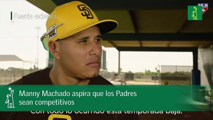 Manny Machado aspira que los Padres sean competitivos