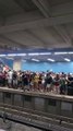 Farra na estação Central do metrô