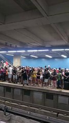 Farra na estação Central do metrô