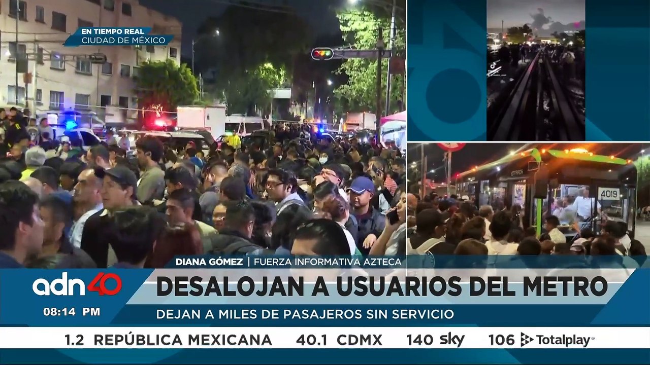 Así se abalanzan los usuarios del Metro que fueron desalojados por fallas en líneas 8 y 9
