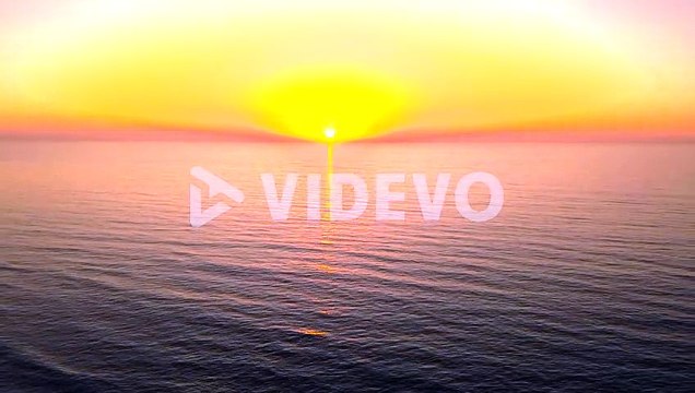 Evening, golden hour sunset over the ocean, 4k drone video