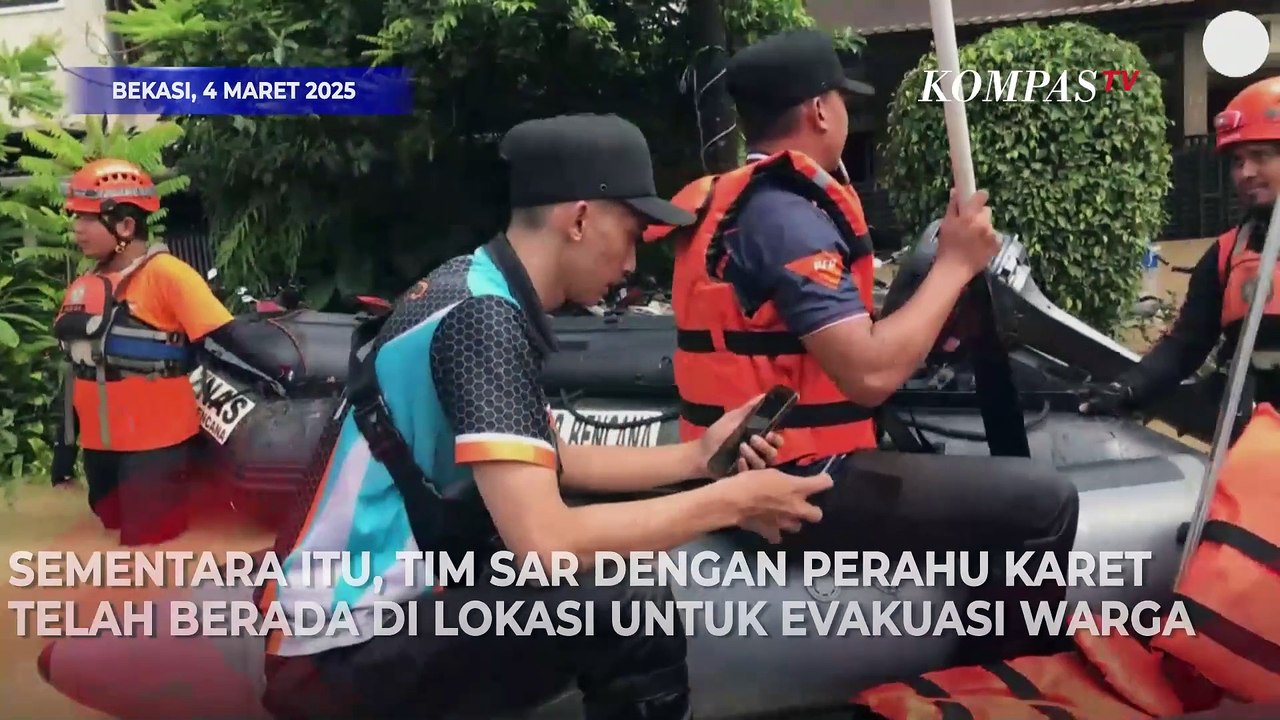 Penampakan Motor Warga Terendam Imbas Banjir Landa Pondok Gede Permai Bekasi