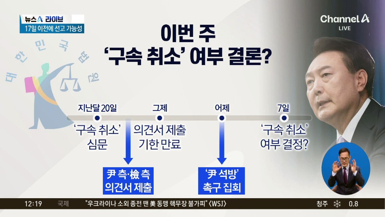이르면 이번 주 ‘尹 구속 취소’ 여부 결론?