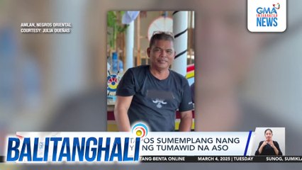 Rider, patay matapos sumemplang nang makasagasa siya ng tumawid na aso | Balitanghali