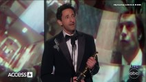 Watch Adrien Brody Throw GUM To Georgina Chapman After Winning Oscar For Best Actor