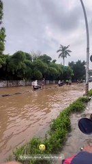 Kondisi Terkini Banjir di Sepanjang Jalan Kebon Jeruk Jakarta Barat