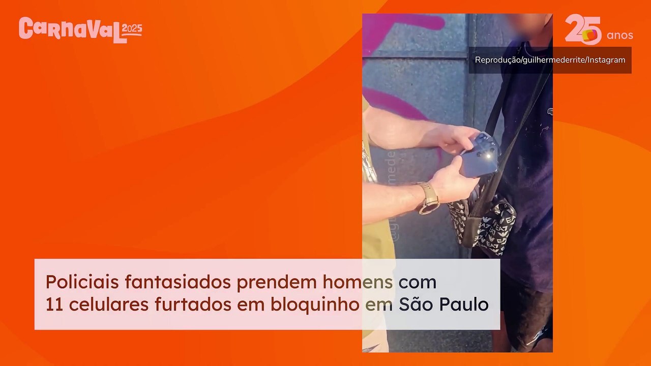 Policiais fantasiados prendem homens com 11 cel...