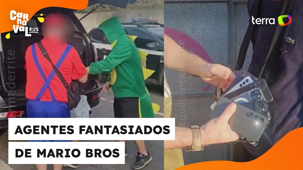 Policiais fantasiados prendem homens com 11 cel...