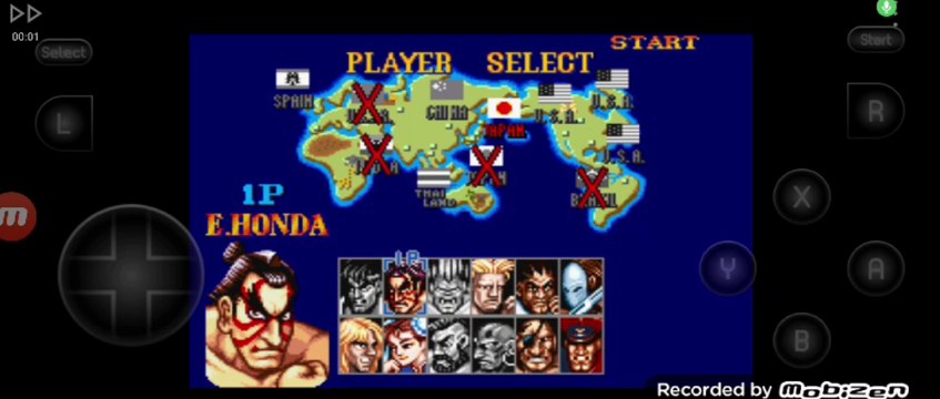 Street Fighter II Turbo: Hyper Fighting E. Honda vs Guile E. Honda é derrotado por Guile
