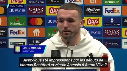 Aston Villa - McGinn : “Rashford et Asensio se sont bien intégrés"