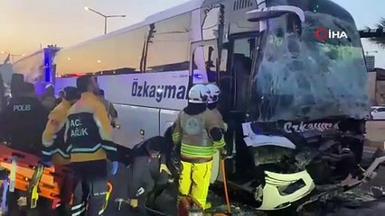 Manisa’da yolcu otobüsünün karıştığı zincirleme kaza: 1 ölü, 7 yaralı