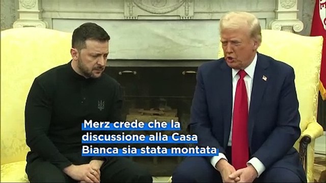 Merz definisce l'alterco tra Trump e Zelensky alla Casa Bianca un'escalation montata ad arte