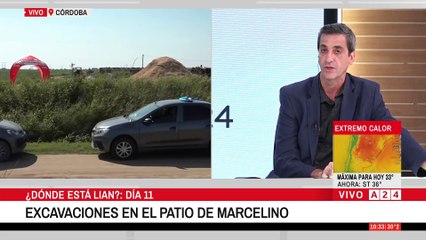 📢 CASO LIAN: EXCAVACIONES EN EL PATIO DE MARCELINO, VECINO DE LA FAMILIA FLORES