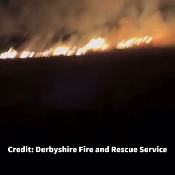 Derbyshire wildfire (Credit - Derbyshire Fire and Rescue Service)