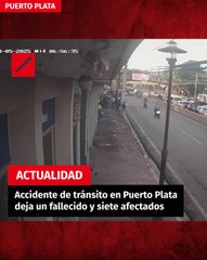 Accidente de tránsito en Puerto Plata deja un fallecido y siete afectados