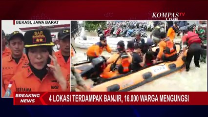 4 Titik Banjir di Bekasi, Tim SAR Fokuskan Evakuasi Lansia, Anak-Anak dan Ibu Hamil