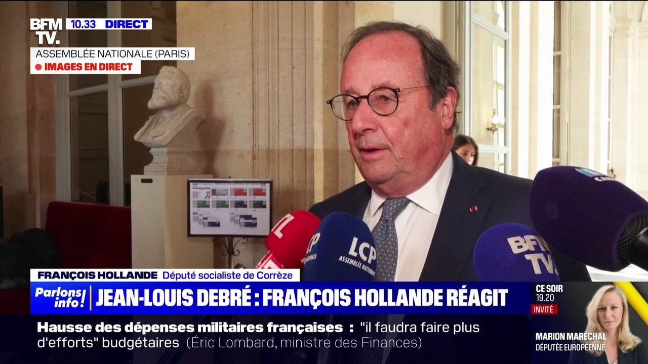 Mort de Jean-Louis Debré: "Il savait quel était le sens de l'intérêt général", affirme François Hollande