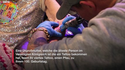 Urgroßmutter lässt sich zum 100. Geburtstag tätowieren