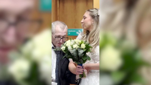 Bride planned wedding in 24 hours - so dying dad could walk her down the aisle