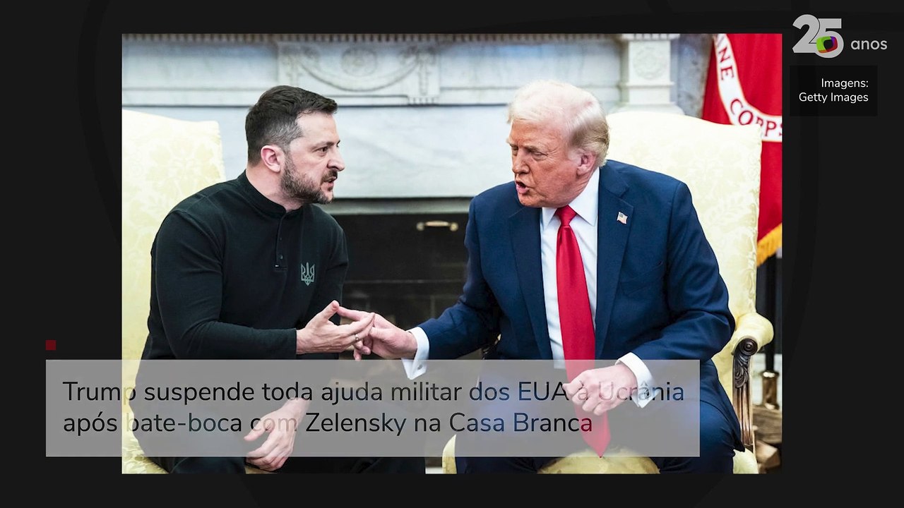 Trump suspende toda ajuda militar dos EUA à Ucrânia após bate-boca com Zelensky na Casa Branca