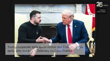 Trump suspende toda ajuda militar dos EUA à Ucrânia após bate-boca com Zelensky na Casa Branca