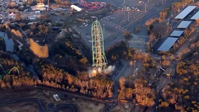 Watch as Kingda Ka, The World's Tallest and Fastest Roller Coaster, Comes Crashing to the Ground