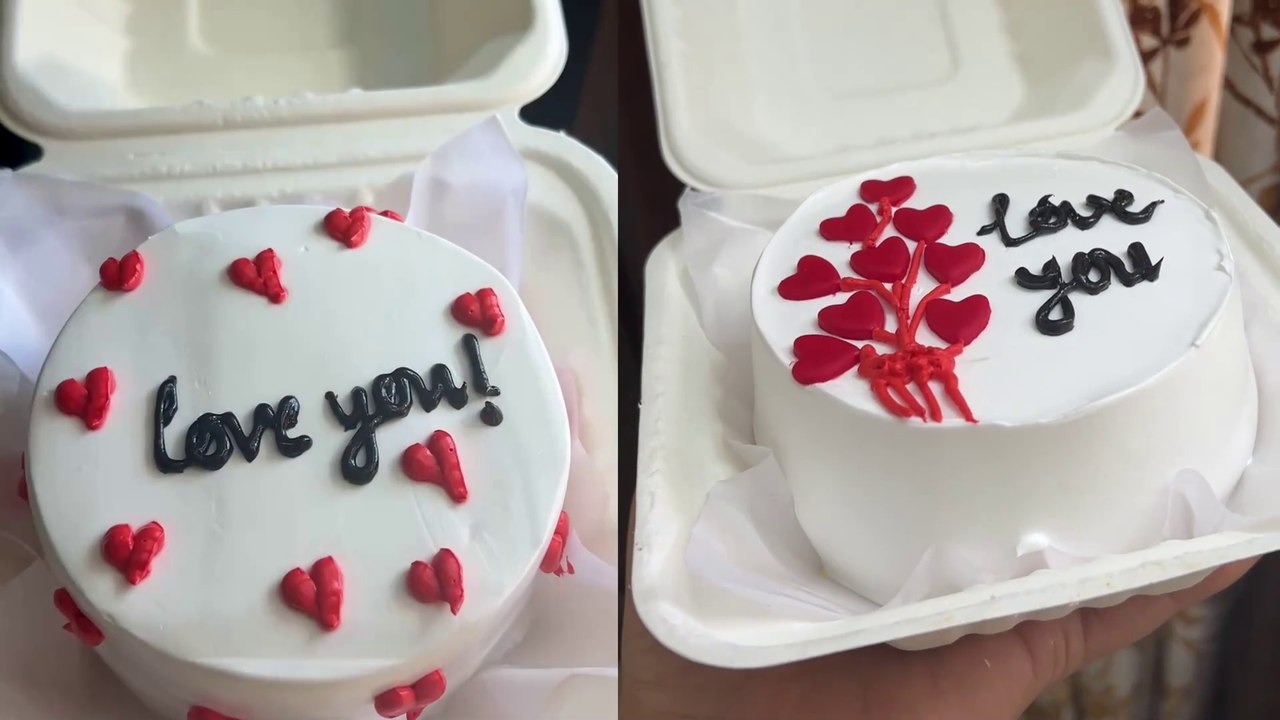 Love You Bento Cake 💕 | Trending Mini Cake Surprise 🎂✨ | Cute Anniversary & Birthday Gift Idea!