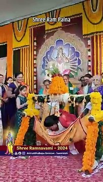 Naming ceremony during Shree Ramjanma celebration Shree Ramnavami Sadguru Aniruddha Bapu