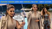 Raveena Tandon Gives Her Jhumka To Paparazzi - Humble Act As She Gets Clicked With Rasha At Airport!