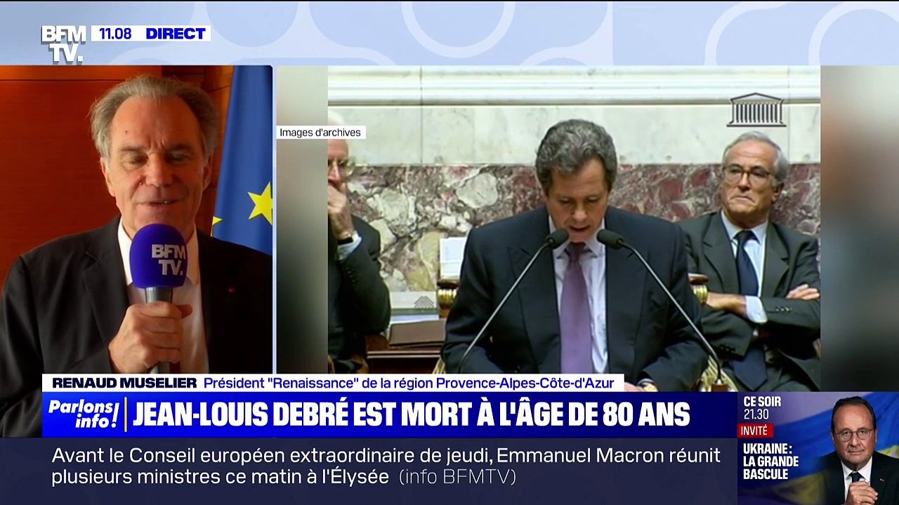 Mort de Jean-Louis Debré: "Un vrai grand républicain", pour Renaud Muselier (président "Renaissance" de la région Provence-Alpes-Côte d'Azur)