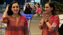 Elegance in Every Step! Dia Mirza’s Warm Aura Lights Up the Airport!