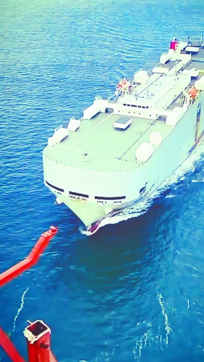 With golden cross ship