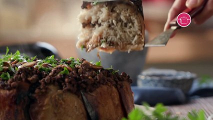 وصفة مقلوبة الباذنجان