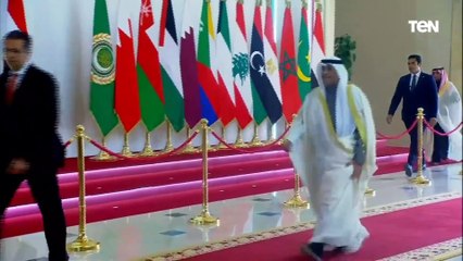 الرئيس السيسي يستقبل القادة المشاركين بالقمة العربية غير العادية بالعاصمة الإدارية الجديدة