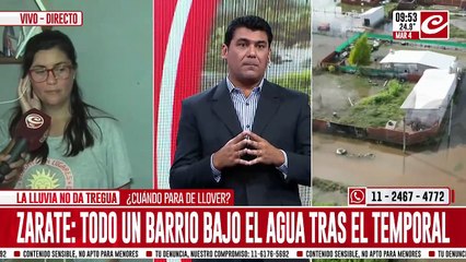 La lluvia no da tregua: el testimonio de los vecinos de Zárate